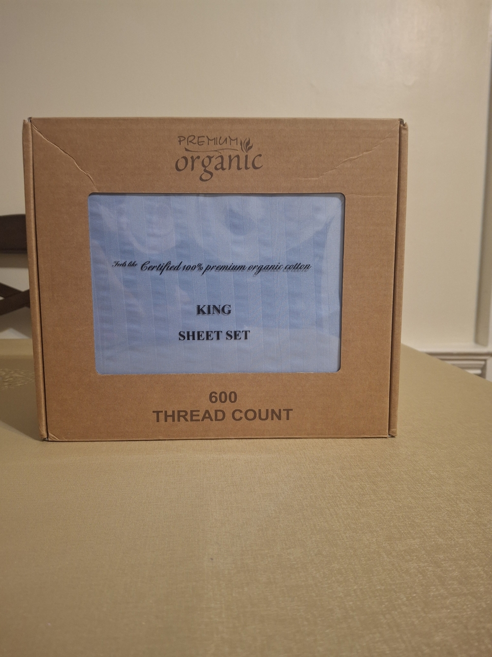 Premium Organic Light Blue King Sheet Set - 600 Thread Count